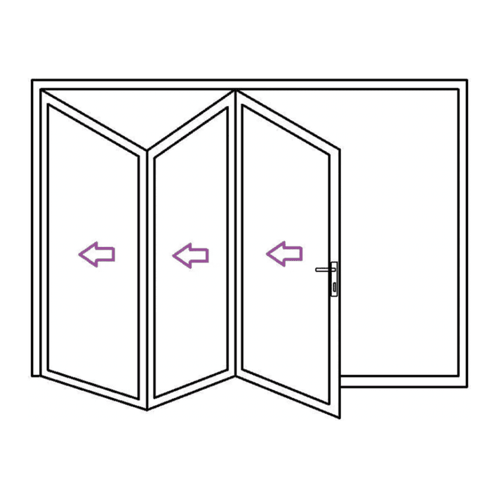 Teza 90 series 120" x 80" Bifold Door