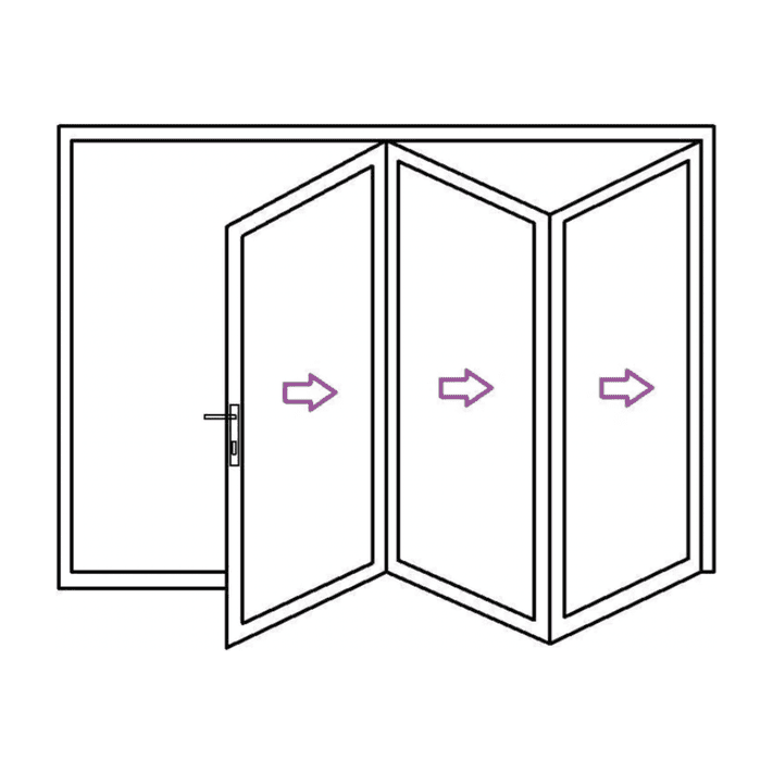 Teza 90 series 120" x 80" Bifold Door