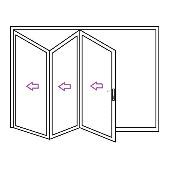 Teza 90 series 108" x 80" Bifold Door