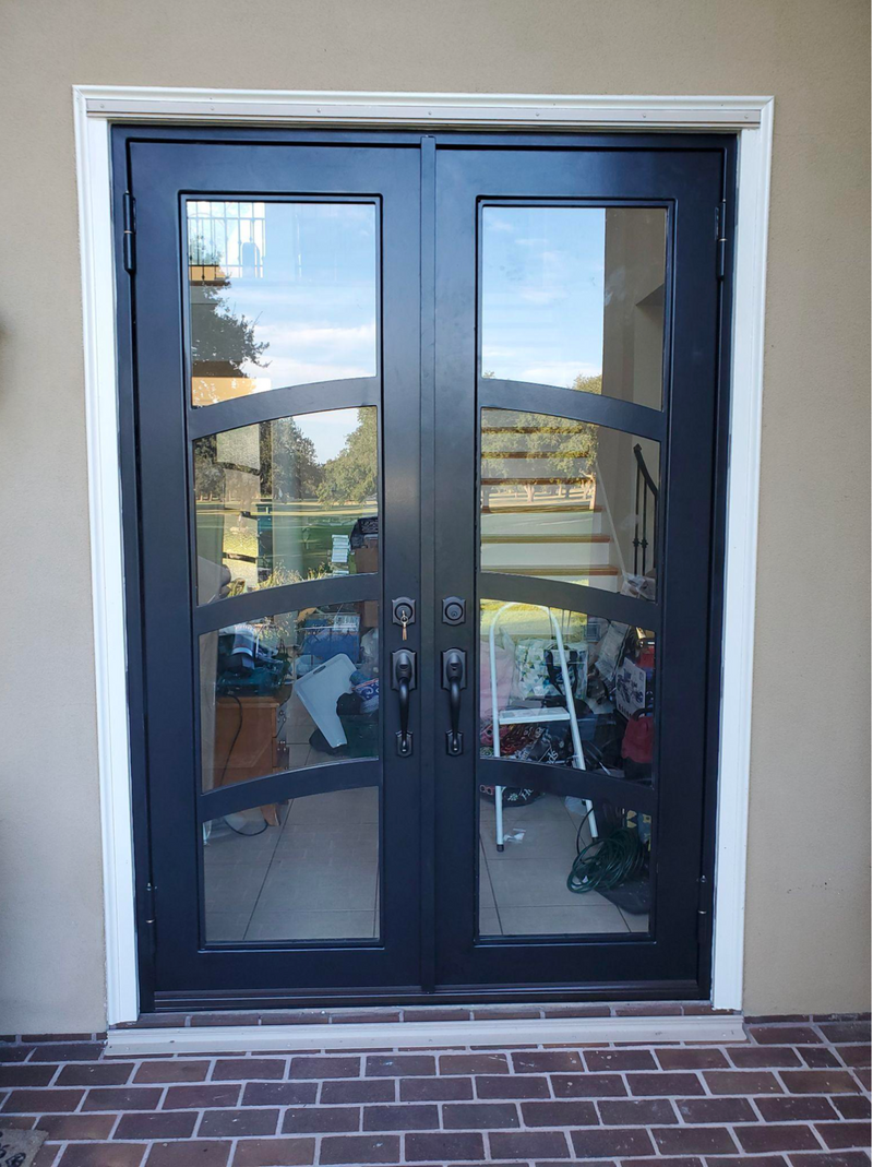 Premier Iron Doors USA Made Custom Iron Entry Door Ley Design