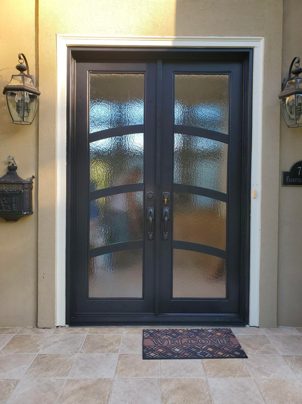 Premier Iron Doors USA Made Custom Iron Entry Door Ley Design