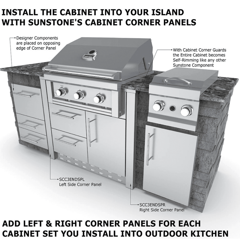 Sunstone Metal Products Ruby Gas Grills - 3 Burner 30" Ruby Drop in Gas Grills