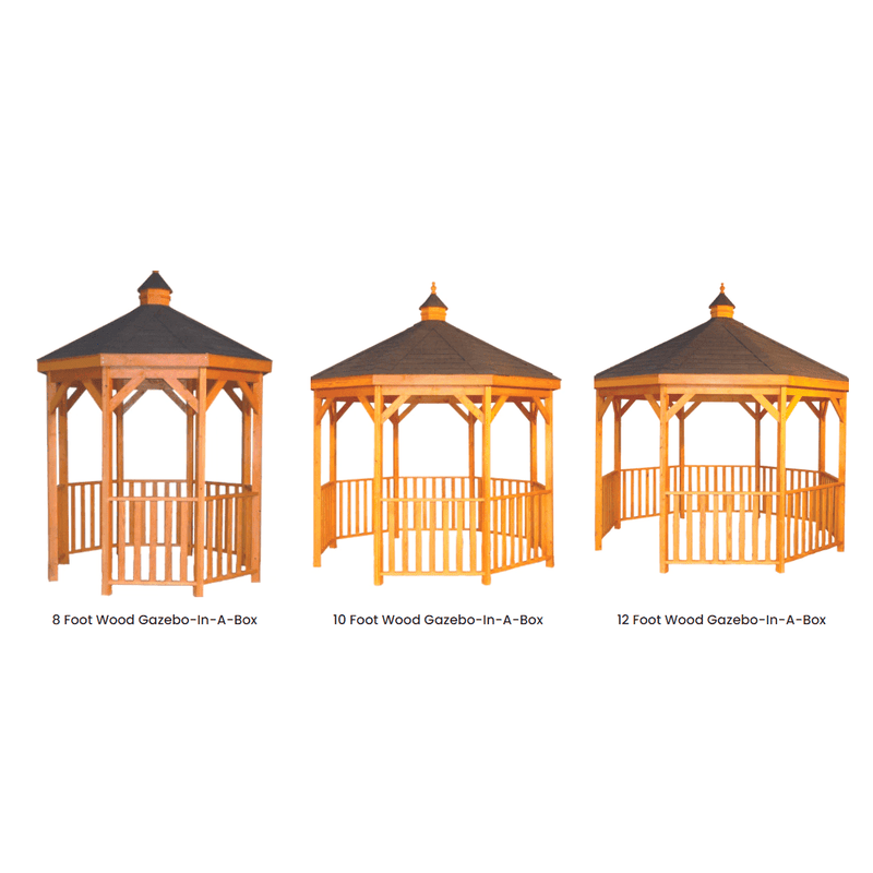 Amish Country Gazebos Wood Gazebo-In-A-Box KIAB-WGIB