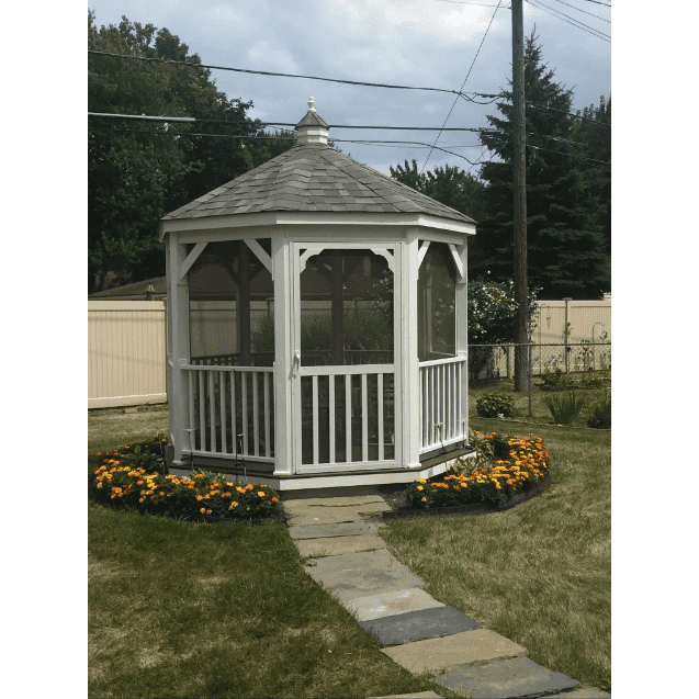 Amish Country Gazebos Vinyl Gazebo-In-A-Box with Floor