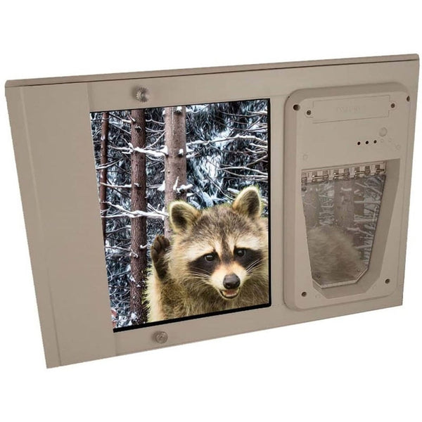 Security Boss Petsafe Electronic Sash Dual Pane Lockable Window Insert - SB-Petsafe-Elec-DP-Sash-0003777-Left Side