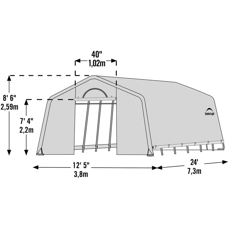 ShelterLogic | GrowIT Heavy Duty Translucent Grow Tent 12 ft. Wide