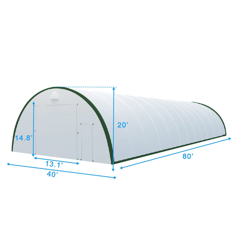 Gold Mountain Single Truss Arch Storage Shelter W40'xL80'xH20' SS000159