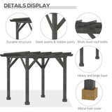 Outsunny Outdoor 10' x 10' Pergola Gazebo - 84C-284