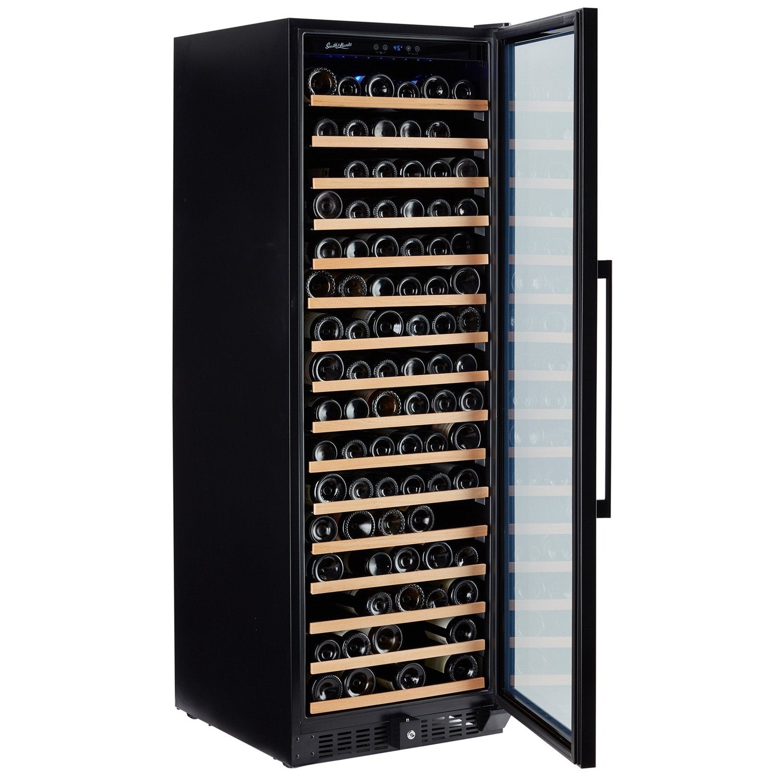 166 Bottle Black Stainless Wine Refrigerator, Single Zone - Backyard Provider