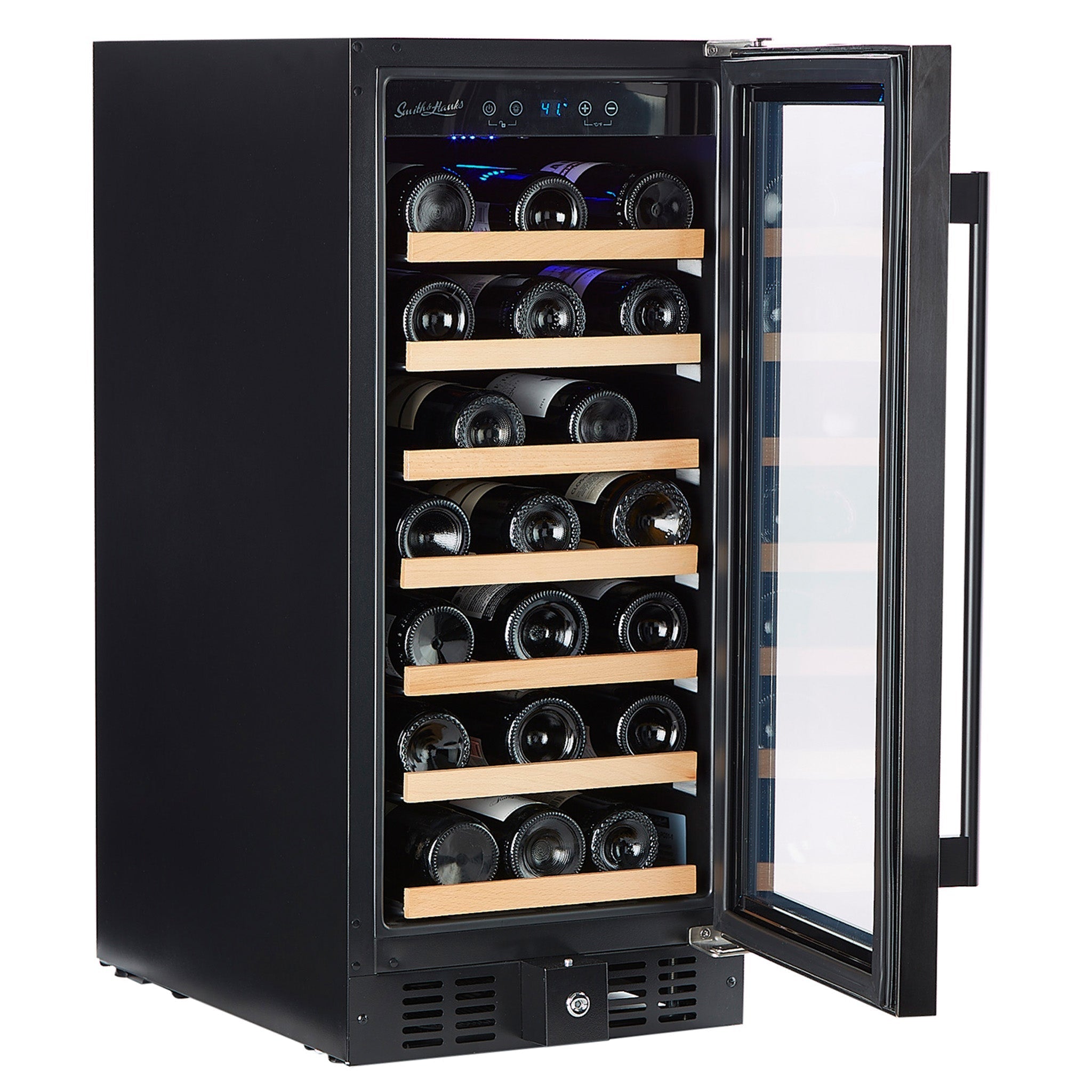 34 Bottle Black Stainless Under Counter Wine Cooler - Backyard Provider