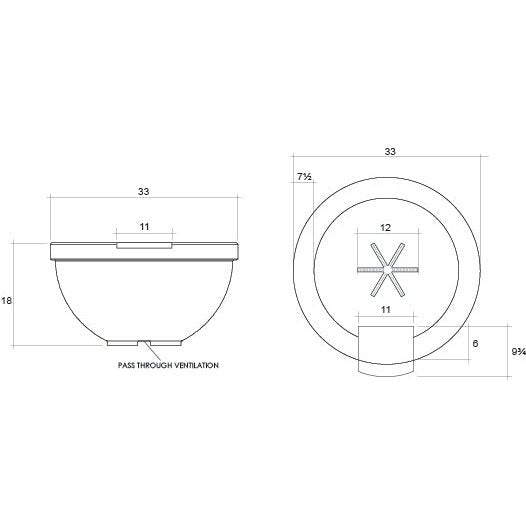 Prism Hardscapes Fire & Water Bowl Sorrento 33" with Free Cover - Ph-444-Fwb