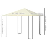 Outsunny 10'x10' Outdoor Modern Gazebo Canopy Cover with Cloth Side Panels - 01-0867