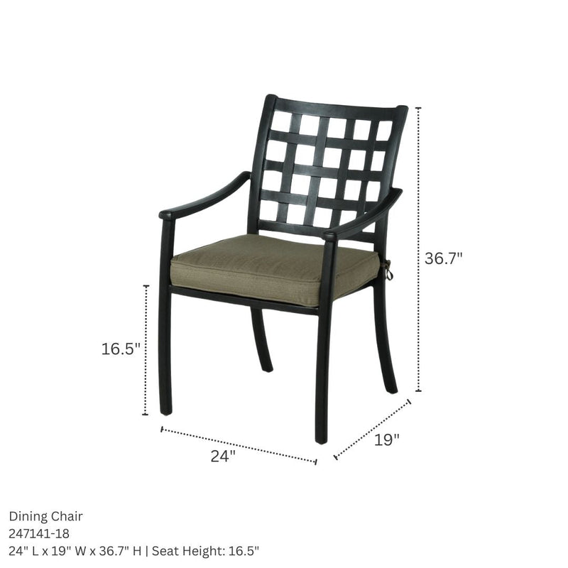 Hanamint Carlisle 48" Round Dining Set 5 Piece Set - 247141-18