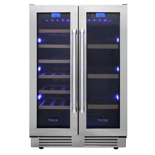 Thor Kitchen 24 in. 21 Bottle & 95-Can Wine Cooler, TBC2401DI