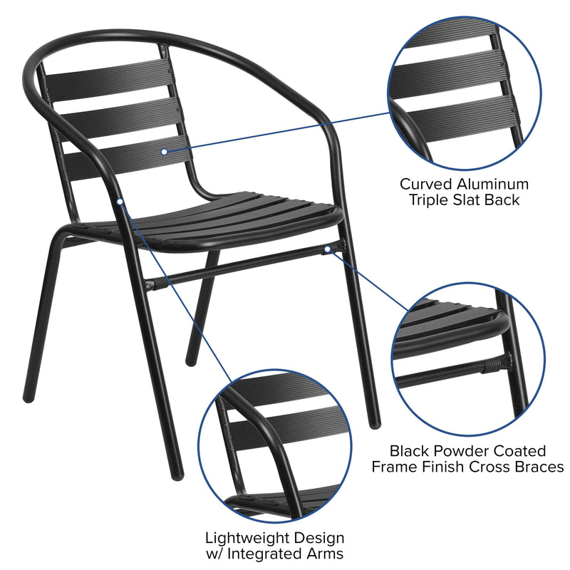 Flash Furniture Lila 7 Piece Patio Dining Set - TLH-089REC-017CBK6-GG