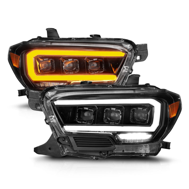 Anzo Full Led Projector Headlights W/light Bar Sequential and Initiation Light | 2016-2023 Toyota Tacoma - 111562