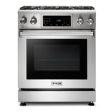 Thor Kitchen Appliance Package - 30 In. Gas Range, Range Hood, Refrigerator, Dishwasher, Wine Cooler, AP-TRG3001-W-3