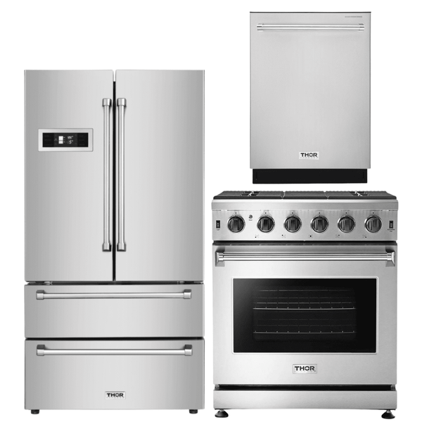 Thor Kitchen 30 in. Propane Gas Range, 36 in. Refrigerator, 24 in. Dishwasher, AP-LRG3001ULP-2