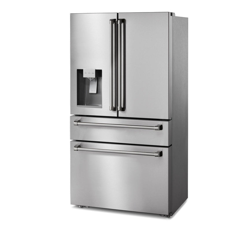 Thor Kitchen Appliance Package - 48 in. Gas Range, Range Hood, Dishwasher, Refrigerator with Water and Ice Dispenser, Microwave Drawer, AP-LRG4807U-13