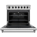 Thor Kitchen Appliance Package - 36 in. Gas Range, Range Hood, Refrigerator, Dishwasher - AP-LRG3601U-3