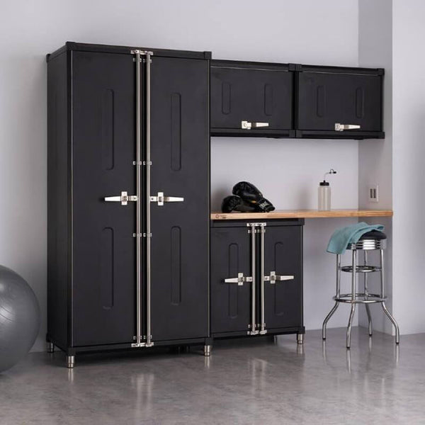 Trinity TSNPBK-0616 5-Piece PRO Garage Cabinet Set | Black - TSNPBK-0616