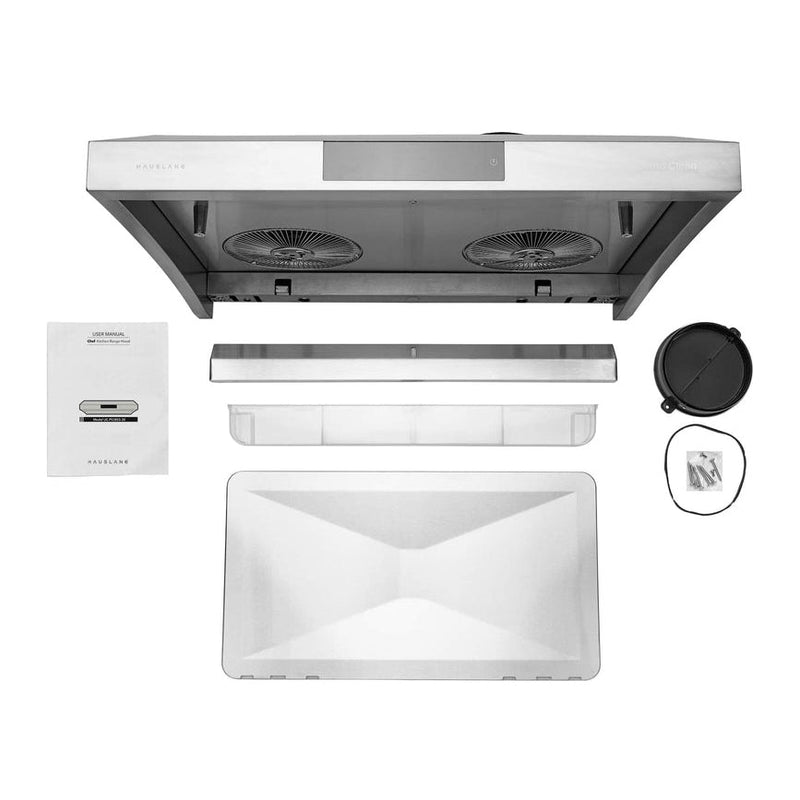 Hauslane 30-Inch Under Cabinet Self-Clean Touch Control Range Hood in Stainless Steel -UC-PS38SS-30