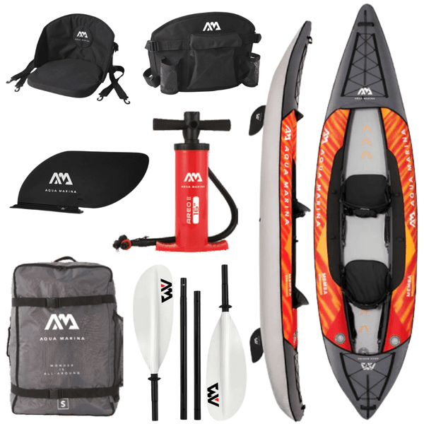 Aqua Marina Memba-390 Touring Kayak 2-person. DWF Deck. Kayak paddle included.