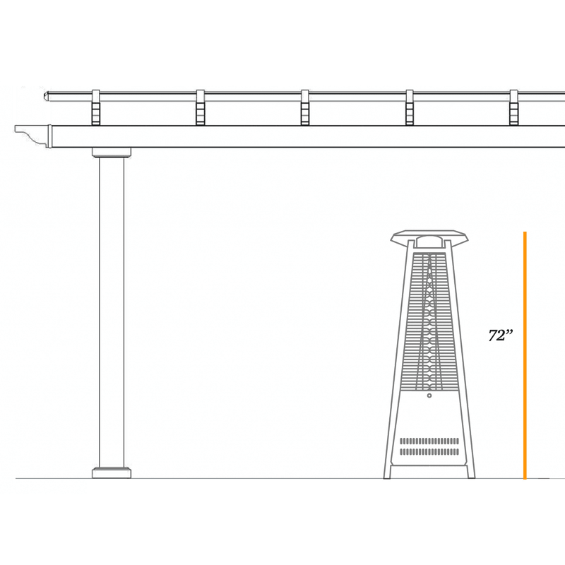 Paragon Outdoor Boost Flame Tower Heater, 72.5”, 42,000 BTU - Backyard Provider
