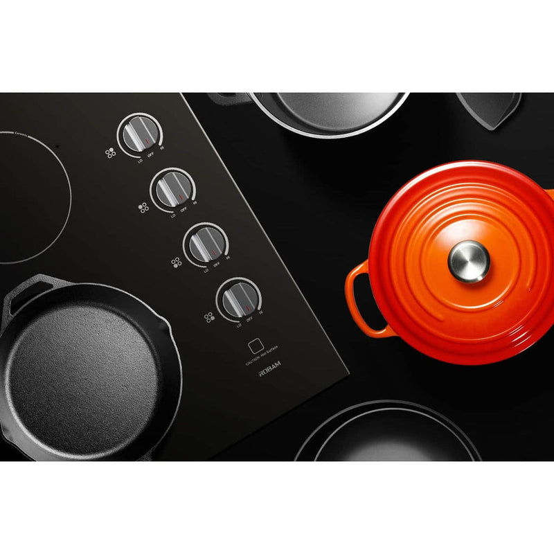 ROBAM 30-Inch Radiant Electric Ceramic Glass Cooktop in Black with 4 Elements including 2 Power Boil Elements - W412