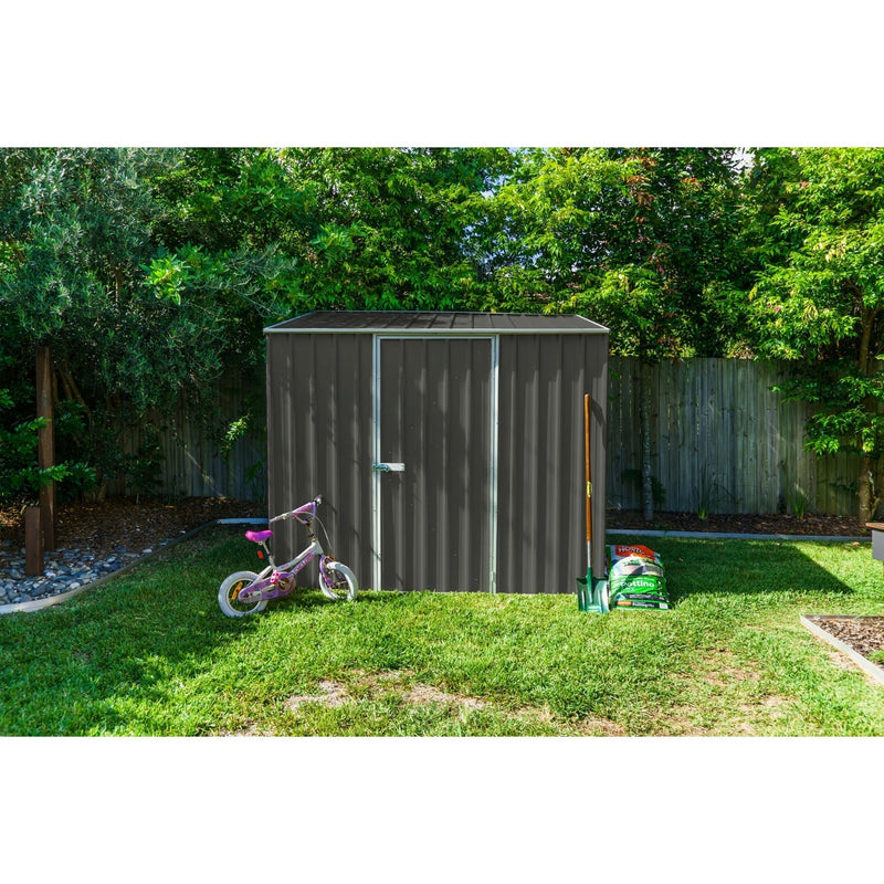 Absco | 7.5x5x7 ft Single Door Space Saver Metal Garden Shed Woodland Gray - AB1108