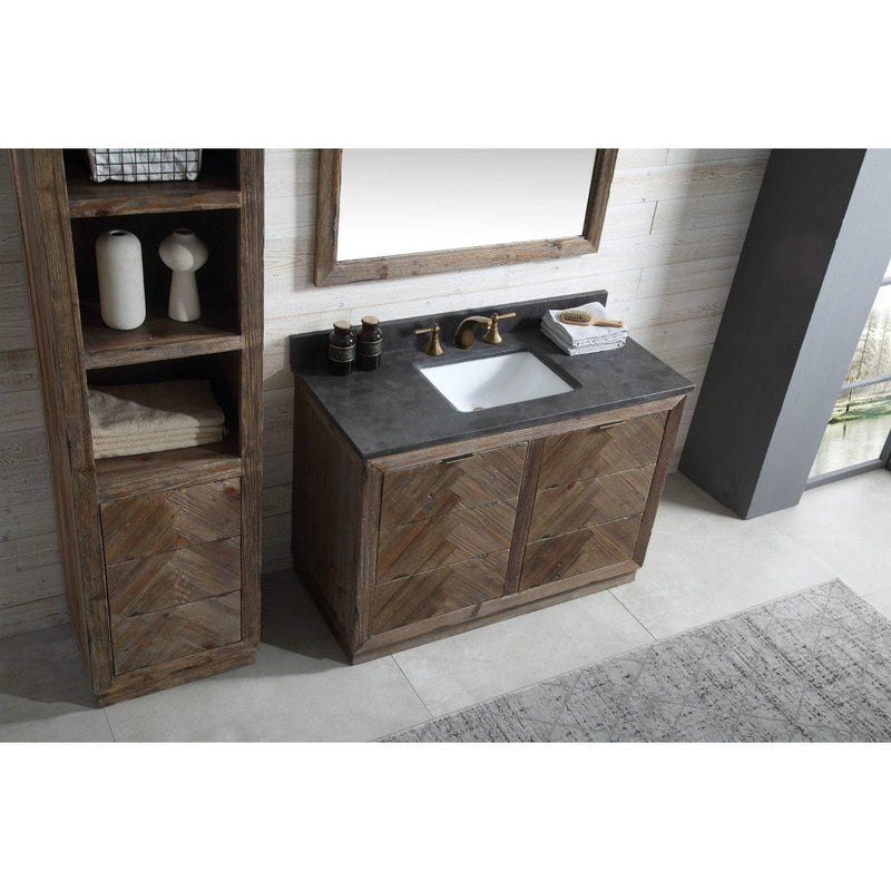 Legion Furniture WH8548 48 Inch Wood Vanity in Brown with Marble WH5148 Top, No Faucet - Backyard Provider