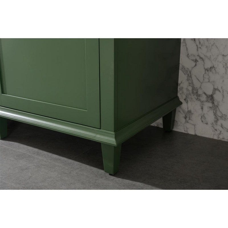 Legion Furniture WLF2272-VG 72 Inch Vogue Green Double Single Sink Vanity Cabinet with Carrara White Top - Backyard Provider