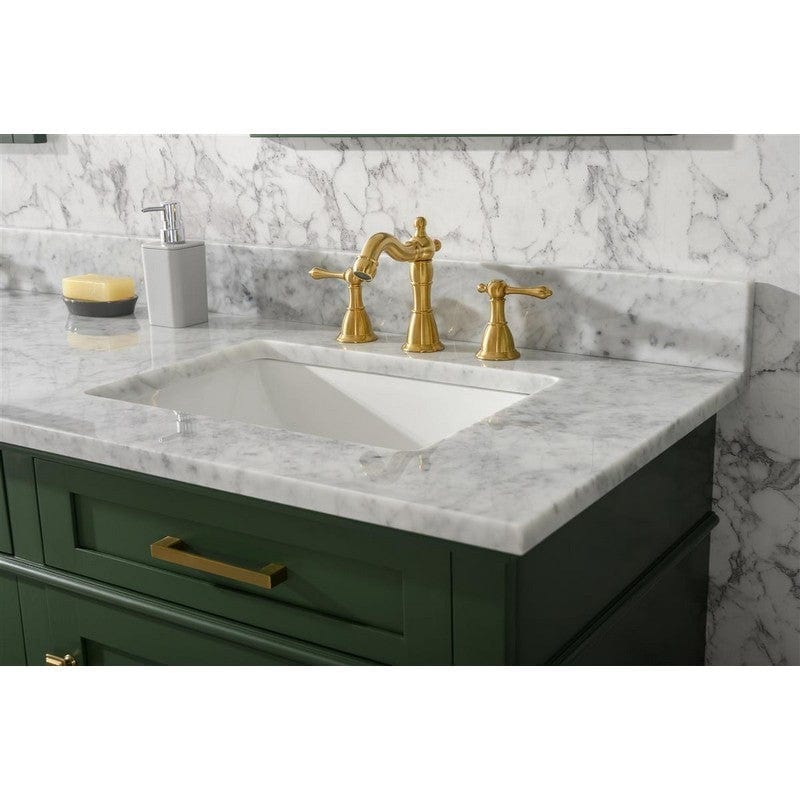 Legion Furniture WLF2272-VG 72 Inch Vogue Green Double Single Sink Vanity Cabinet with Carrara White Top - Backyard Provider