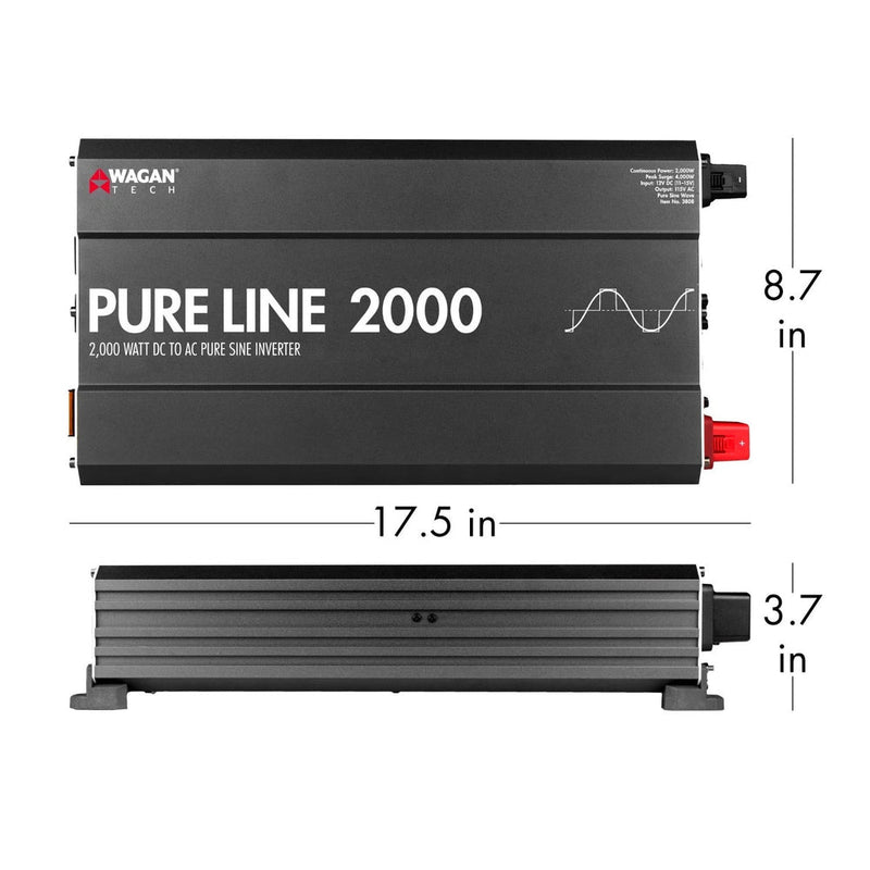 Wagan Tech Pure Line 2000w Pure Sine Inverter Etl | 24v - EL3808-4