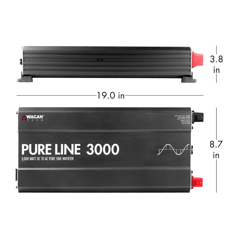 Wagan Tech Pure Line 3000w Pure Sine Inverter Etl | 12v - EL3810