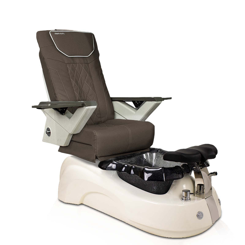 Mayakoba Lotus II Shiatsulogic FX Pedicure Chair - AYC-SPA-LOTUS-2-FX9653-839WHTBLK-53BLK