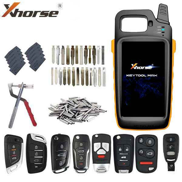 Xhorse VVDI Key Tool MAX & Universal Remote Key Starter Bundle w/ Blades / Super Chips / Pins & Disassembling Tool - XHS-VVDI-MAX-KIT