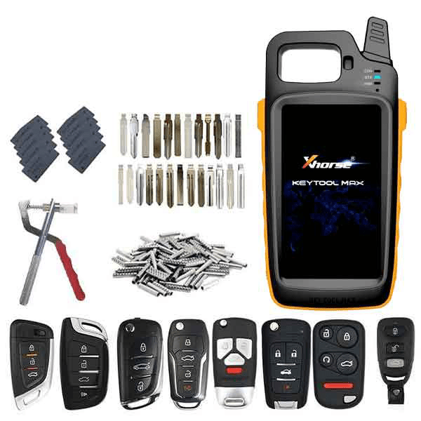 Xhorse VVDI Key Tool MAX & Universal Remote Key Starter Bundle w/ Blades / Super Chips / Pins & Disassembling Tool - XHS-VVDI-MAX-KIT