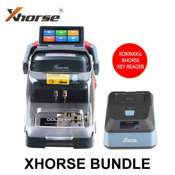 Xhorse - Dolphin II XP-005L - High Sec Portable Key Cutter w/ Key Bitting Reader Bundle of 2 - XHS-XP005L-XDKR00GL