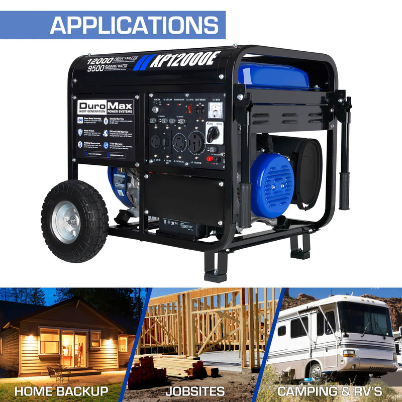 DuroMax 12,000 Watt Portable Gas Powered Generator - XP12000E