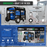 DuroMax 13,000 Watt Portable Dual Fuel Gas Propane CO Alert Generator - XP13000HX