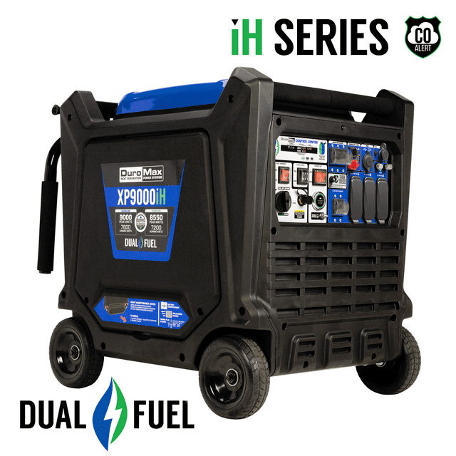 DuroMax 9,000 Watt Portable Dual Fuel Inverter Generator w/ CO Alert - XP9000iH