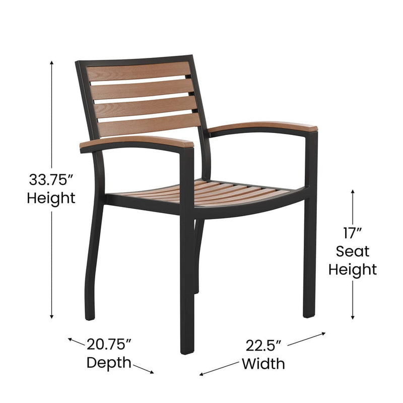 Flash Furniture Lark 7 Piece Outdoor Patio Dining Table Set - XU-DG-304860064-UB19B