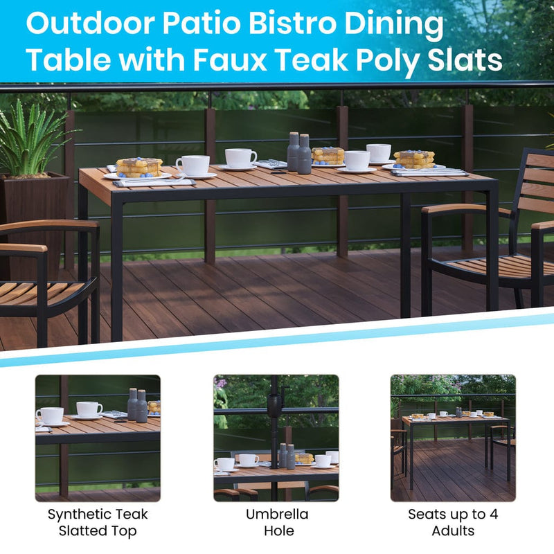 Flash Furniture Lark 7 Piece Outdoor Patio Dining Table Set - XU-DG-304860064-UB19B