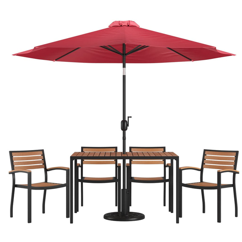 Flash Furniture Lark 7 Piece Outdoor Patio Dining Table Set - XU-DG-304860064-UB19B