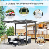 Outsunny 10 x10 Outdoor Retractable Sun Shade - 84C-093GY