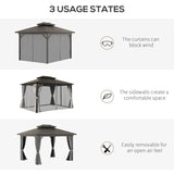 Outsunny 10x12 Hardtop Gazebo - 84C-145V03