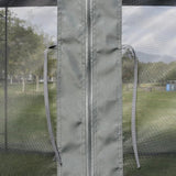 Outsunny 10' x 10' Steel Outdoor Patio Gazebo Canopy with Removable Mesh Curtains - 84C-028GY