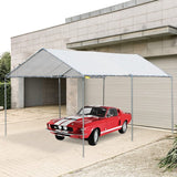 Outsunny Large 2-Bay Vehicle Awning Shelter w/ Simple Design - 84C-159