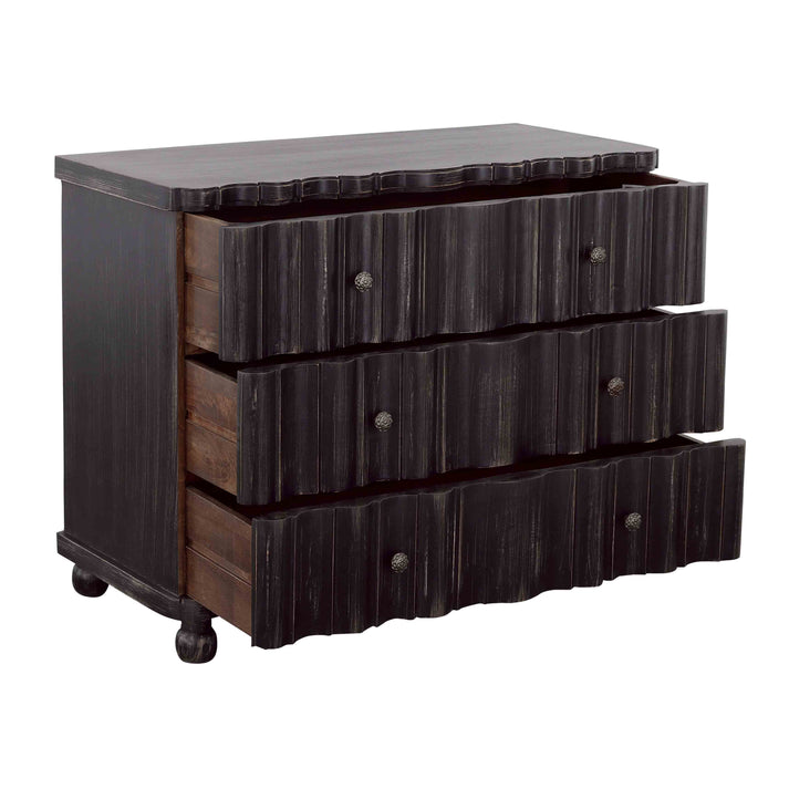 Coast2Coast Home Shadowbox Three Drawer Chest Black - 92527